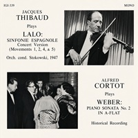 Not on a Label : Cortot - Weber Sonata No. 2